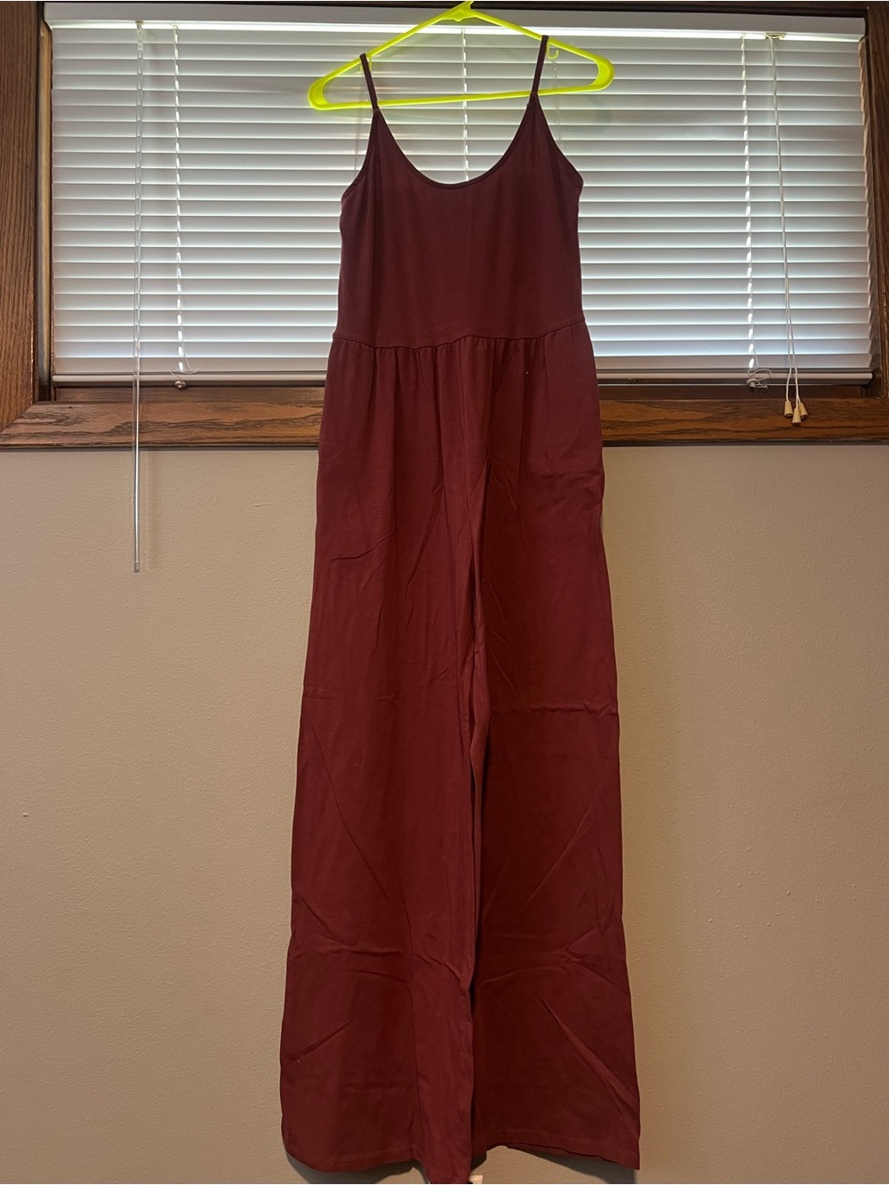 Spoiled Burgundy Wide-Leg Spaghetti Strap Jumpsuit